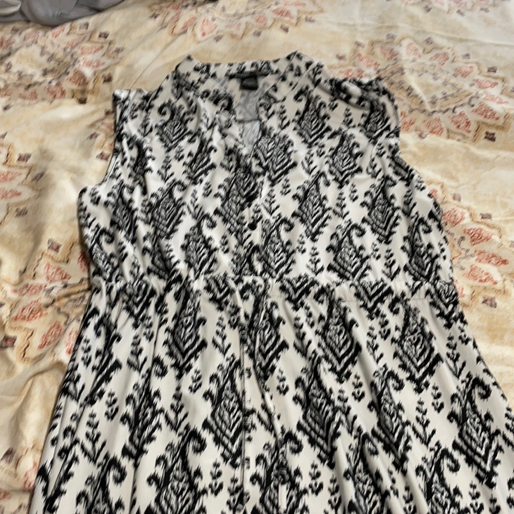 Black and white tank dress